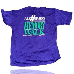Alzeimers Memory Walk Vintage Graphic Jerzees Tee: 1992 Michigan: XL